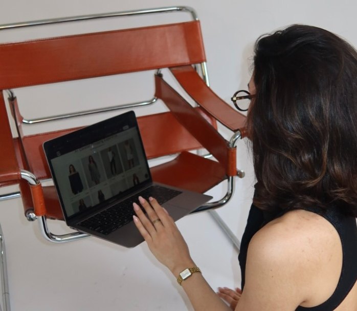 A member browsing the SwapMy marketplace on a laptop